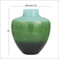 thumbnail image 3 of DecMode 13" Handmade Green Glass Vase, 3 of 8