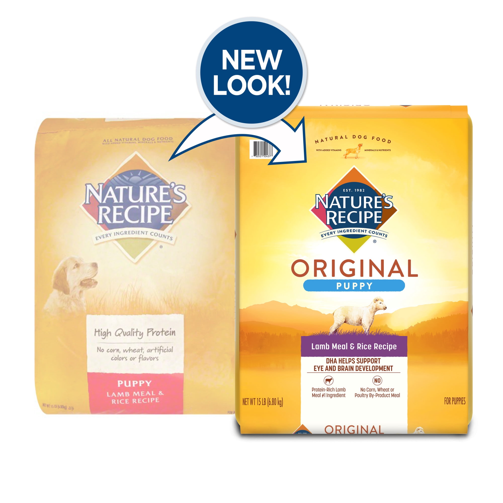 Nature's Recipe Lamb Meal & Rice Recipe Dry Puppy Food, 15 Pounds
