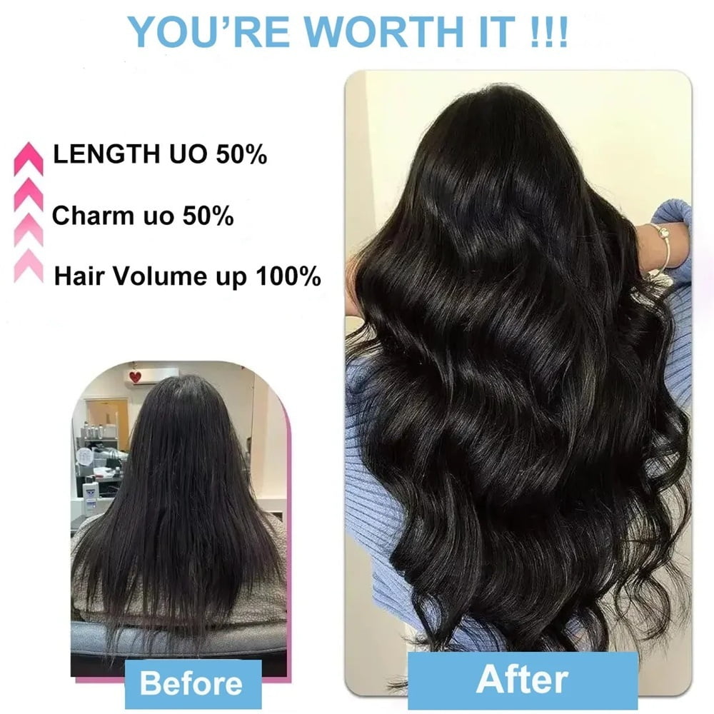 Clip in Hair Extensions Brazilian Remy Human Hair Extensions for Women 8Pcs 120g Double Weft Silky Straight Clip in Hair Extensions Natural Color