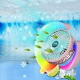 thumbnail image 4 of Small Desk Fan, Portable Electric Table Desktop Air Circulator Fans, Color Running Lamp USB Charging Home Desktop Fan, 4 of 6