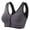 T#Grey493, variant on Women Front Zip Sports Bra High Workout Yoga Running Tops Breathable Supportive Seamless Comfort Fitness Activewear Solid Color Relaxed Fit Brassiere