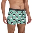 thumbnail image 5 of Mens Underwear, Cute Cartoon Husky Funny Green Sexy Mens Underwear Boxer Briefs, Breathable Boxer Briefs for Men, 5 of 5