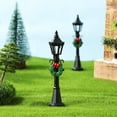 thumbnail image 1 of CRAFTHROU 4 Pcs Christmas Lamp Post Set Black Plastic for Windows Decorative Miniature Lights, 1 of 7