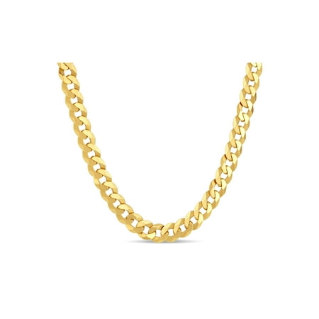 18k Gold Over Sterling Silver Mens Curb 200 Gauge Chain Necklace 30 Inches