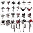 thumbnail image 3 of DIY nail art 3d Alliage style Foncé Ongle Croix Araignée L, 3 of 5