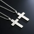 thumbnail image 7 of APSVO Silver Cross Necklaces for Men American Flag Pendant Chain Catholic Christian Religious Graduation 4th of July Birthday Jewelry Gifts Ideas Dad Husband Tween Son Boyfriend Teen Age, 7 of 7
