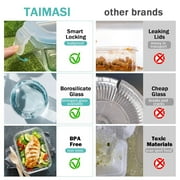 14 Pcs Glass Food Storage Containers, Meal Prep, Airtight Bento Boxes Lunch Box with Leak Proof Locking Lids, Microwave/Oven/Freezer/Dishwasher Safe, BPA Free