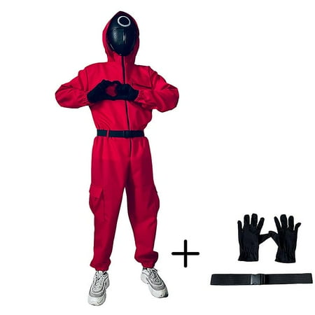 Squid Game Jumpsuit & Masquerade Set Tv Play Round Six Cosplay Full