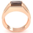 thumbnail image 5 of Men's Smoky Quartz Diamond Channel Ring In Solid 14k Rose Gold, 5 of 6