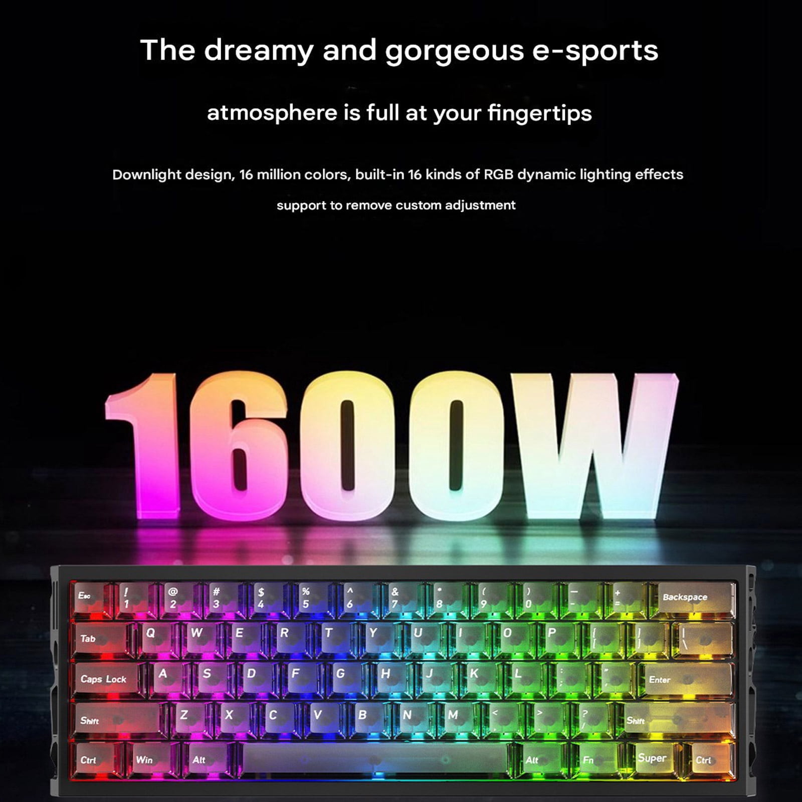 Aluminum Alloy Gaming Keyboards Axises Switches Hollows Body Comfortable Typing Experience