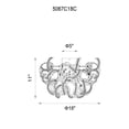 thumbnail image 2 of CWI Lighting Swivel 9 Light Contemporary Metal Flush Mount in Chrome, 2 of 2