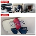 thumbnail image 2 of Soporte magnético para gafas de sol para visor de coche KIWEN de cuero, paquete de 2, 2 of 9