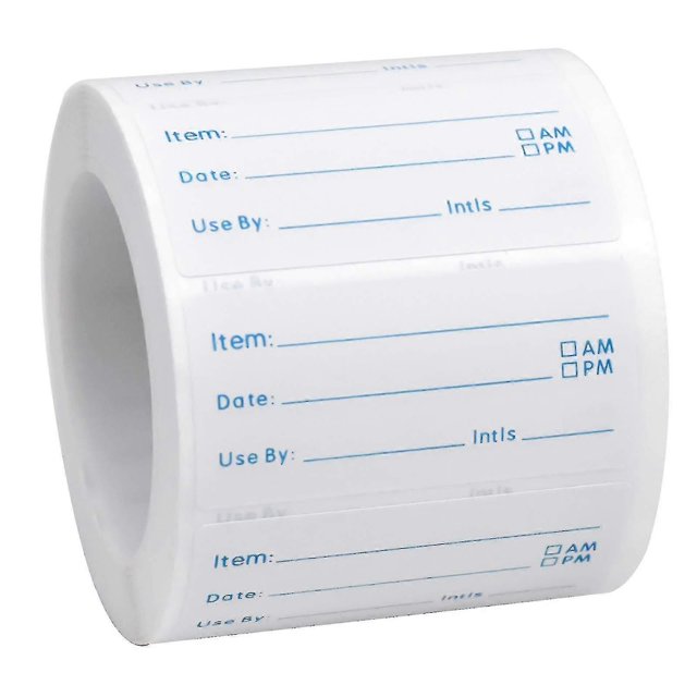 500 Pcs Food Storage Labels On Roll Self-adhesive Food Date Labels Freezer Tag Stickers Prep Canning Labels GuanGuan