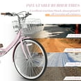 thumbnail image 2 of Bstjewey 24 Inch Folding Women’s Beach Cruiser Bike, 7-Speed, Basket & Cup Holder, 2 of 7