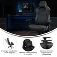 thumbnail image 6 of BlackArc High Back Adjustable Gaming Chair with 4D Armrests, Head Pillow and Adjustable Lumbar Support in Black with Blue Stitching, 6 of 18