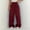 Red, variant on Women's Casual Pants High Waisted Side Pocket Straight Leg Work Pants Women'S Fashionable High Waist Zipper Casual Pants Suit Pants,White Women's Casual Pants M