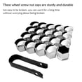 thumbnail image 4 of braveheart 20Pcs Car Wheel Nut Caps Auto Hub Screw Cover Thread Design Dust-Proof Bolt Rims Exterior Decoration High Fixation with a Clip 17mm Sliver, 4 of 8