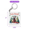 thumbnail image 5 of Merry Christmas Santa Reindeer Antlers Scottish Terrier Sleigh Xmas Winter Holiday Acrylic Keychain Scottie Dog Lover Gifts Collar Charm Tag Keyring - 00023, 5 of 5