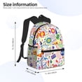 thumbnail image 2 of Pofeuu Retro Musi Disco Print Laptop Backpack Travel Canvas Backpack for School Lightweight and Comfortable Backpack College Backpack Schoolbag, 2 of 6