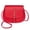 Red, variant on Small Shoulder Bag with Removable Straps Cross Body Clutch Purse Handbag for Women Handbags Crescent Purse Fashion Style Solid Color Tassel Leather Messenger Bag