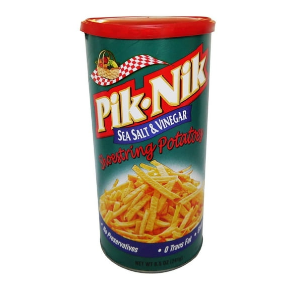 Pik Nik Sea Salt & Vinegar Shoestring Potatoes, 8.5 oz. Cans (Pack of 2)