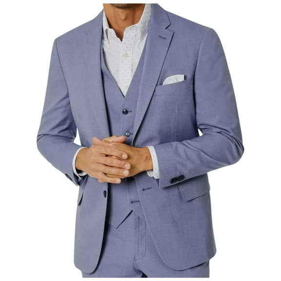 Tommy Hilfiger Men's Modern-Fit Stretch Suit Separate Jacket Blue 38L B4HP $360