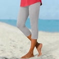 thumbnail image 7 of DailyTrove Women High Waist Capri Leggings Soft Stretchy Casual Cropped Bottoms, 7 of 7
