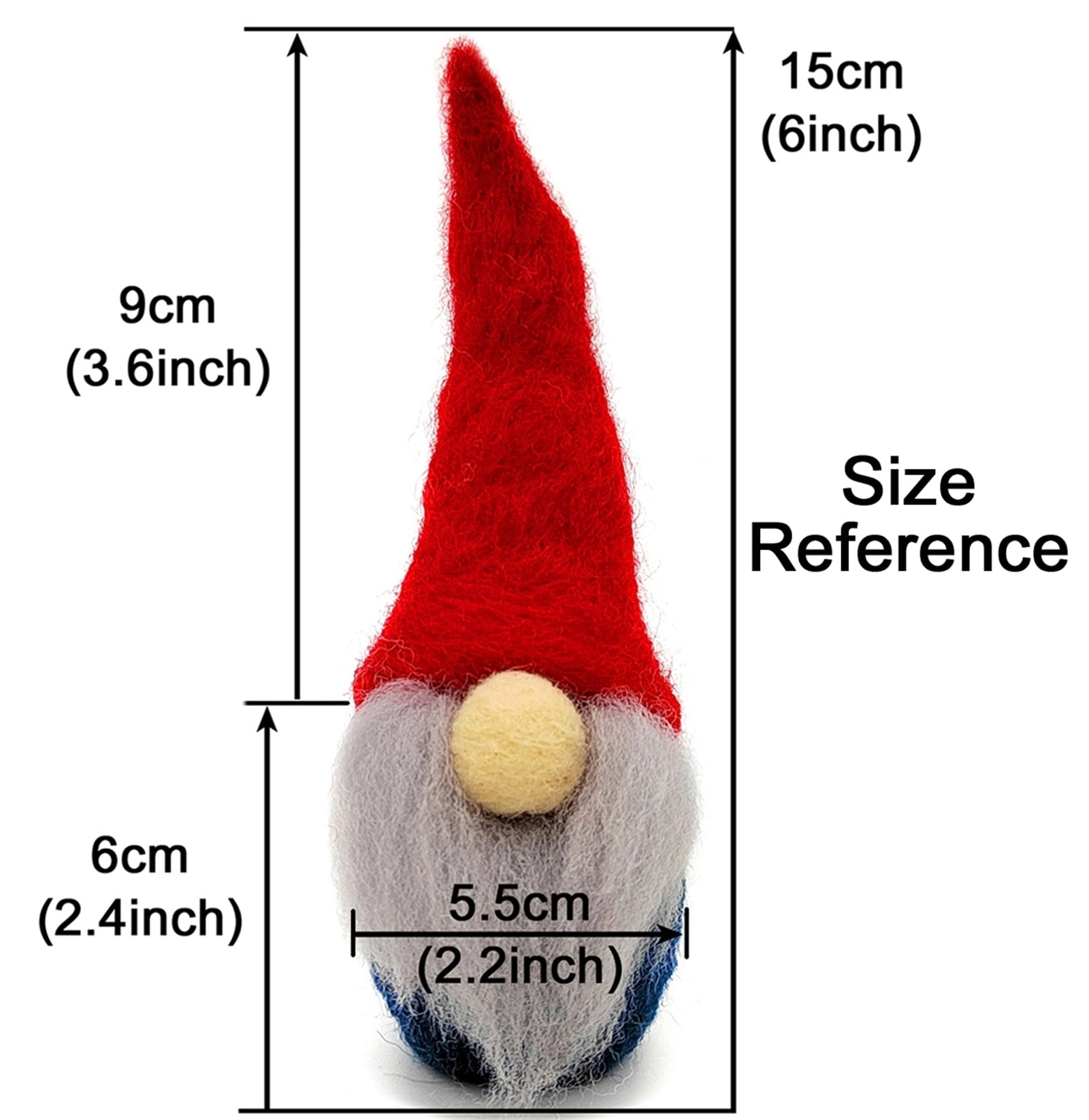 Feltsky 3 Pack Curly Beards Gnomes Needle Felting Kits for Beginners Gift for Mother's Day Birthday