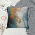 thumbnail image 2 of JEUXUS Zipper Closure Blue and Brown Abstract Short Plush Pillowcase (Universal 1) White, 2 of 5