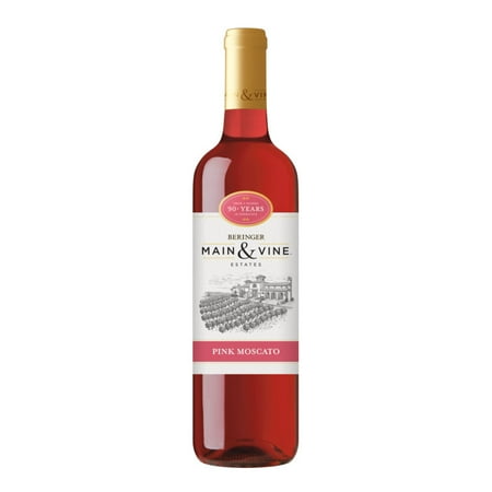 Beringer Main & Vine Pink Moscato California Rose Wine, 750 ml Bottle, 9.5% ABV