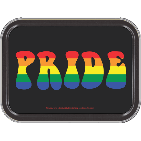 Stash Tins Rainbow Pride Metal Stash Storage Container, 1 Count