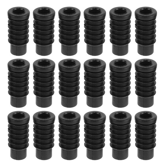 Hemobllo 20Pcs Furniture Caster Wheel Cover Black Protective Sleeve with Enhanced Stability