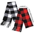 thumbnail image 4 of Bufandas y abrigos de invierno YONGSHENG 2 piezas a cuadros de tartán unisex, 4 of 5