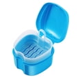 thumbnail image 1 of SUPVOX Denture Case Bath Box for Dental False Teeth Storage with Hanging Net Container Light Blue, 1 of 8
