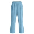 thumbnail image 3 of Admvng Sweatpants Women Baggy Solid Color Thin Plus High Waist Elastic Can Be Worn at Home and Outside, Size XL-6XL, 3 of 6