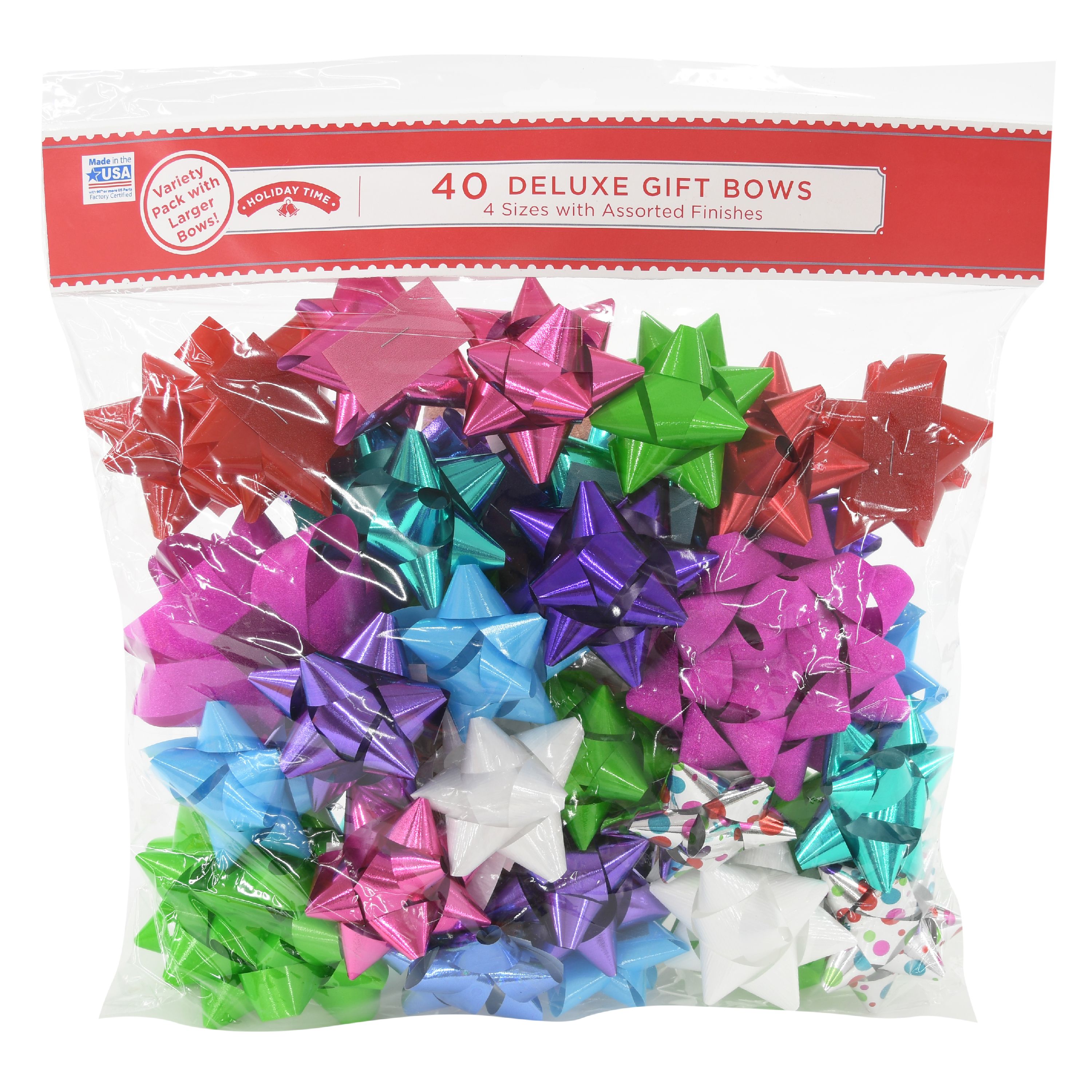 Holiday Time 40ct Bows Multi