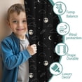thumbnail image 3 of Blackout Kids Curtains,Black Night Sky Pattern Childrens Insulated Curtains Set Of 2,Bedroom Essentials,Toddler Room Decor 42x84in(106x213cm), 3 of 5