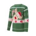 thumbnail image 3 of Diconna Chandail de Noël Assorti, Chandail à Manches Longues à Col Rond Cartoon Elk, Chandail Familial, Vêtements d'Hiver, 3 of 9