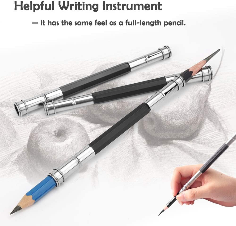 Adjustable Metal Useful Pencil Extender Lengthened Art Write Tool Pen Holder