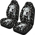 thumbnail image 5 of FOR U DESIGNS Bulldog Dog Paw Print Seat Cover for Cars Comfortable Front and Split Bench Rear Scratch-Resistant Front Seat Covers with Matching Back Car Seat Cover for Auto Trucks Van SUV, 5 of 7
