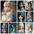 thumbnail image 2 of Pintura de diamante 5D de ángel de dibujos animados, linda niña princesa, kits de punto de cruz, mosaico de flores de bricolaje, decoración del hogar, tamaño especial, 2 of 5