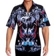 thumbnail image 2 of Barry.Wang Men Shirts Short Sleeve Cotton Hawaiian Beach Shirts Summer Designer Pritned Cool Button Casual, 2 of 4