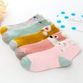 thumbnail image 3 of DEELLEEO 5pairs Children‘s Multicolor Cartoon Animal Design Fashionable And Versatile Cute 3d Student Socks, 3 of 7