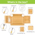 thumbnail image 3 of Secura Cheese Board Set, Bamboo Charcuterie Board Meat Platter Serving Tray and Knife Set with 2 Ceramic Bowls, Gift for Mother's Day Easter Thanksgiving Christmas Housewarming Wedding Anniversary, 3 of 7