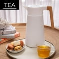 thumbnail image 2 of Thermal Coffee Carafe 68 Oz - Large Stainless Steel Insulated Carafe - 2 Liter Double Walled Vacuum Thermos Coffee and Beverage Dispenser with Tea Infuser and Strainer (White), 2 of 15