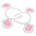 thumbnail image 1 of Mouse Ears Headband 2Pcs White Plush Adorable for Party Dress Up Headband Makeup, 1 of 5