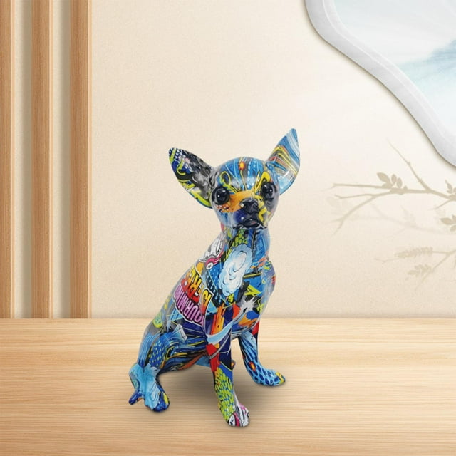 Estatua de perro colorido BLESIY chihuahua estilo A