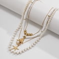 thumbnail image 4 of NICKSUN Shell Necklaces for Women Layered Gold Boho Beaded Seashell Choker Adjustable Imitation Pearl Starfish Necklace Beach Jewelry Hawaiian Summer Accessories for Women, 4 of 7
