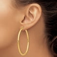 thumbnail image 2 of Auriga Fine Jewelry 10K Yellow Gold 3mm Tube Hoop Earrings for Women, 2 of 5