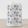 thumbnail image 3 of Ocean Ceramic Toothbrush Holder, Marine Life Themed Abstract Seashells Scallops with Bohemic Prints, Decorative Versatile Countertop for Bathroom, 4.5" X 2.7", Navy Blue Marigold, by Ambesonne, 3 of 4